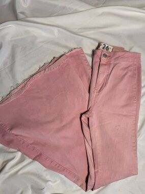 We the Free Extra Wide Baby Pink Bell Bottom Jeans Size 26